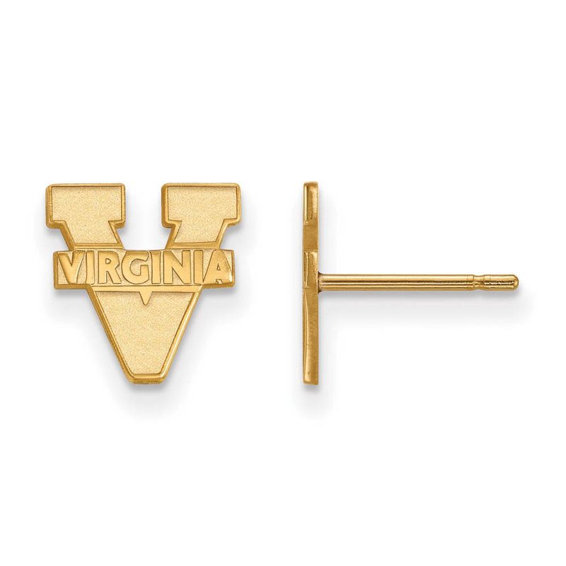 14k Yellow Gold University Of Virginia Xs (Tiny) Post Earrings